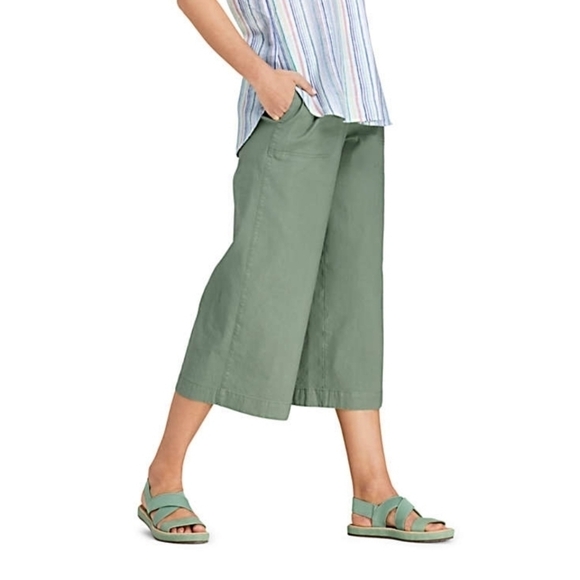 Lands' End Womens Wide Leg Crop Linen Blend Pants-Size 4(NEW) - Picture 5 of 5